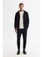 Erkek Siyah Kapüşonlu 3 Iplik Şardonlu Fermuarlı Sweatshirt E001019 5