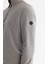 Erkek Gri Soğuğa Dayanıklı Yarım Fermuarlı Dik Yaka Polar Sweatshirt E001068 3