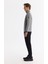 Erkek Gri Soğuğa Dayanıklı Yarım Fermuarlı Dik Yaka Polar Sweatshirt E001068 4