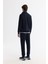 Erkek Lacivert Dik Yaka Fermuarlı 3 İplik Şardonlu Sweatshirt E001020 4