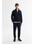 Erkek Lacivert Dik Yaka Fermuarlı 3 İplik Şardonlu Sweatshirt E001020 5