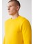 Erkek Sarı Bisiklet Yaka 3 Iplik Şardonlu Pamuklu Sweatshirt E001017 2