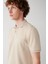 Erkek Bej Kıvrılmaz Yaka Cepli 2 Düğmeli Polo Yaka T-shirt E001031 2