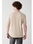 Erkek Bej Kıvrılmaz Yaka Cepli 2 Düğmeli Polo Yaka T-shirt E001031 4