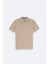 Erkek Bej Kıvrılmaz Yaka Cepli 2 Düğmeli Polo Yaka T-shirt E001031 6
