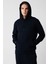 Erkek Lacivert Kapüşonlu 3 Iplik Şardonlu Pamuklu Sweatshirt E001018 5