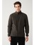 Erkek Antrasit Dik Yaka Soğuğa Dayanıklı Fermuarlı Polar Sweatshirt E001069 3
