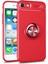 iPhone 7 Kılıf Range Yüzüklü Silikon - Kırmızı - KA8958-9488 1