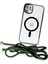 iPhone 12 Kılıf Divo Lazer Askılı Magsafe Kapak - Koyu Yeşil - KA7423-6336 3