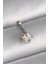 316L Çelik Gümüş Renk Zirkon Taşlı Kalp Tragus Piercing 1