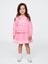 Kız Bebek Pembe Barbie Vintage Yumuşak Sweat Şort Takımı 1