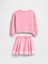 Kız Bebek Pembe Barbie Vintage Yumuşak Sweat Şort Takımı 3