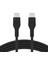 Boostcharge Flex Silikon USB Tip C - C Kablo (1m/3,3ft), Usb-If Sertifikalı Güç Dağıtımı Pd Hızlı Şarj Kablosu- Siyah 1