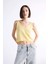 Yeni Sezon V Yaka Crop Askılı Bluz 3