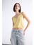 Yeni Sezon V Yaka Crop Askılı Bluz 4