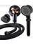 Turbo Fanlı 3'lü Set Siyah 5 Fonksiyonlu Turbo Jet Pervaneli Duş Başlığı+ Örgülü Hortum (150cm) +Askı Aparatı 2