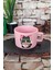 Ramen Kedi Noodle 4 Baskılı Japon Yiyecek Anime Kedi Kare Kulplu Fincan Pembe Kupa Bardak 1