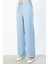 Kadın Beli Lastikli Bol Paça Pantolon 3364 Mavi 3