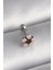 316L Çelik Gümüş Renk Zirkon Taşlı Çiçek Tragus Piercing 1