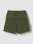 Kadın Koyu Yeşil 6" Mid Rise Twill Pileli Şort Pantolon 2