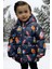 Erkek Çocuk Polarlı Kapüşonlu Roket Desenli Kışlık Şişme Mont & Kaban & Parka 1