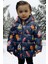 Erkek Çocuk Polarlı Kapüşonlu Roket Desenli Kışlık Şişme Mont & Kaban & Parka 2