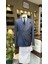Lacivert Kruvaze Slim Fit Erkek Ceket (Astarsız) 1