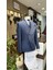 Lacivert Kruvaze Slim Fit Erkek Ceket (Astarsız) 2