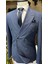 Lacivert Kruvaze Slim Fit Erkek Ceket (Astarsız) 4
