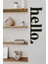Hello Dekoratif Siyah Metal Duvar Tablosu 19X60CM 4