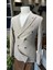 Bej Kruvaze Slim Fit Erkek Ceket (Astarsız) 3