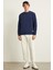 Natas Erkek Yumuşacık Kumaşlı Regular Organik Cotton Yuvarlak Yakalı Lacivert Sweatshirt 2