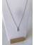Xuping Dikey Üç Taşlı Minimal Silver Kolye 2