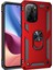 Newface Xiaomi Poco F3 Kılıf Sofya Yüzüklü Silikon Kapak - Kırmızı 1
