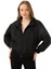 Spor Kadın Dik Yaka Su ve Rüzgar Geçirmez Oversize Crop Mevsimlik Yağmurluk Rüzgarlık 2
