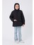 Spor Kız Çocuk Taba Kürklü Su ve Rüzgar Geçirmez Kapüşonlu 3 Mont Parka 1