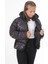 Spor Kız Çocuk Çıkabilir Kapüşonlu Su ve Rüzgar Geçirmez Şişme Mont Parka 4
