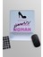 Power Woman Baskılı Dikdörtgen Bilek Destekli Mousepad 1
