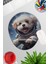 Sevimli Astronot Köpekler No:1 Oyuncu Gaming Oval Bilek Destekli Mousepad 1