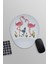Flamingo Bahçesi Baskılı Oval Bilek Destekli Mousepad 1