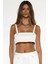 Beyaz Velah Utility Crop Top | Şık ve Rahat Tasarım 1