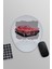 Retro Ilüstrasyon Araba Baskılı Oval Bilek Destekli Mousepad 1