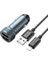 Hoco Z49 Çift USB Girişli Araç Şarj Başlık + USB To iPhone Lightning Kablo-(19 - KA6009-1388 1