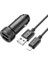 Hoco Z49 Çift USB Girişli Araç Şarj Başlık + USB To iPhone Lightning Kablo-(19 - KA6009-1388 2