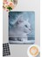 Beyaz Kedi Kış Temalı No:1 Oyuncu Gaming Dikdörtgen Bilek Destekli Mousepad 1