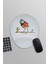 Sevimli Dalda Kuş Baskılı Uyumlu Oval Bilek Destekli Mousepad 1