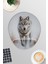 Beyaz Kurt Kış Temalı No:1 Oyuncu Gaming Oval Bilek Destekli Mousepad 1