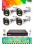 4 Kameralı 6 Warm LED Gece Renkli Görüş-Cepten Izle-Su Geçirmez Güvenlik Kamerası Seti 1tb 1