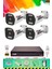 4 Kameralı 6 Warm LED Gece Renkli Görüş-Cepten Izle-Su Geçirmez Güvenlik Kamerası Seti 1tb 2