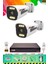 2 Kameralı 6 Warm LED Gece Renkli Görüş-Cepten Izle-Su Geçirmez Güvenlik Kamerası Seti 320GB 1
